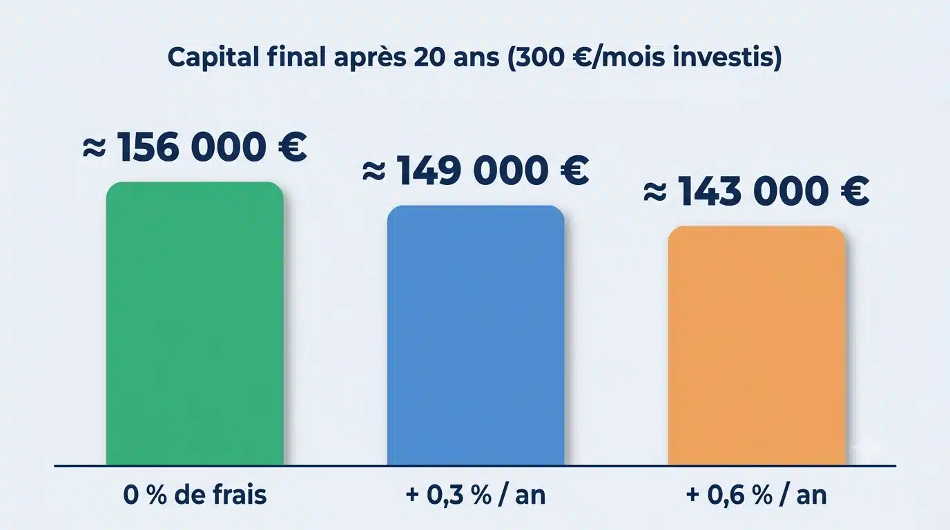 Simulation frais 20 ans PEA